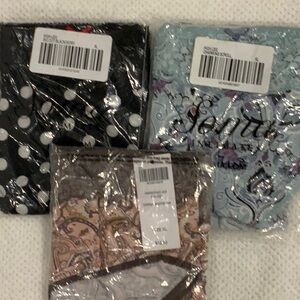 Soma set of 3 high leg panties (mixed prints) with lace trim.